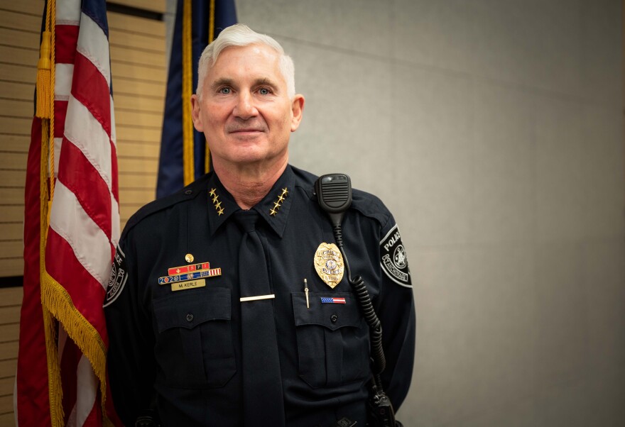 police officer smiles