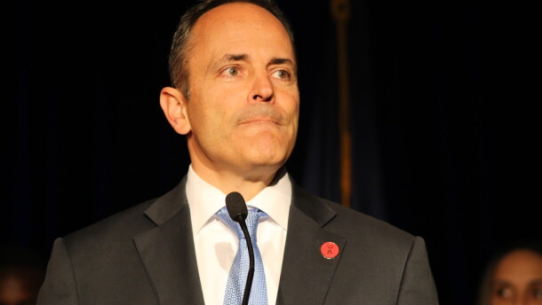 Gov. Matt Bevin on election night 2019.