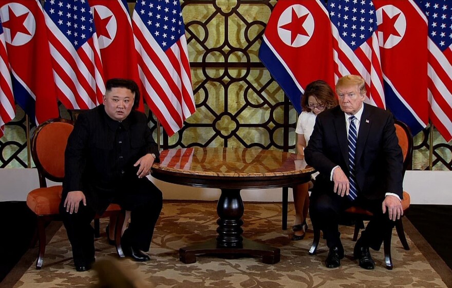 President Trump and North Korean leader Kim Jong Un abruptly cut short their two-day summit in Vietnam as talks broke down and both leaders failed to reach an agreement on nuclear disarmament. (Vietnam News Agency/Handout/Getty Images)