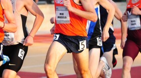 Mike Marsella, center, runs during the ACC Outdoor Championships in Tallahassee this year.