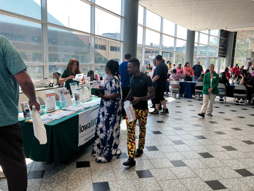 Hundreds of laid-off Tyson Foods workers attended a rapid response resource and job fair at Vibrant Arena at The MARK Wednesday, Sept. 2, 2026.