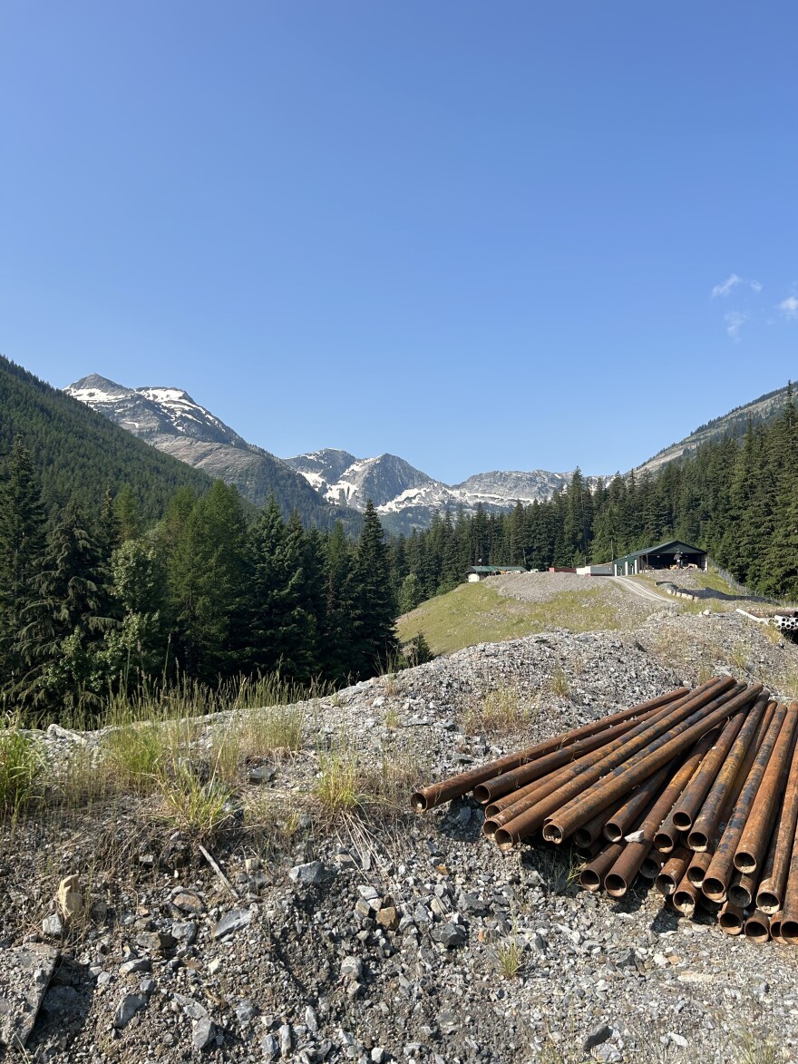 The site of a mine shaft Hecla has proposed to explore beneath Cabinet Mountains 20 miles south of Libby