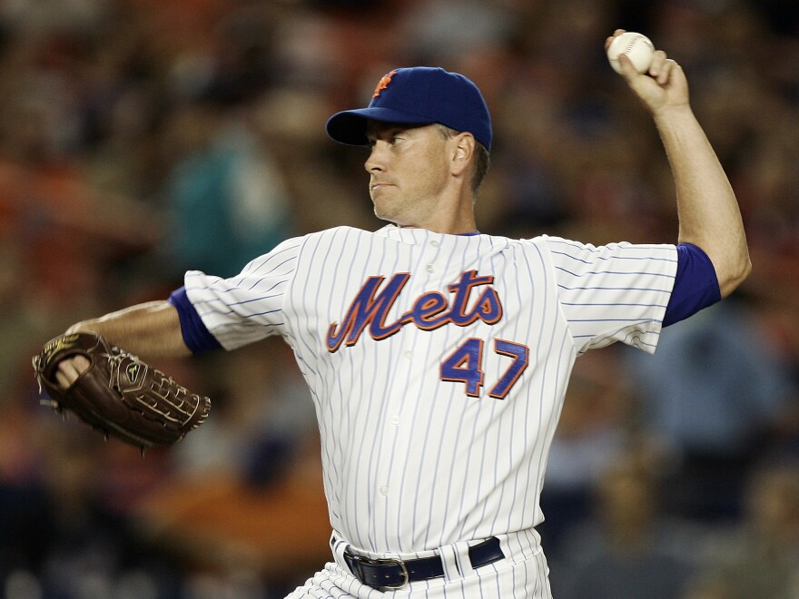 New York Mets pitcher Tom Glavine during a 2007 game against the Philadelphia Phillies at Shea Stadium in New York.