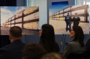 Photos taken by Homeland Security Investigations are displayed at a news conference where federal agencies announced the seizure of biodiesel fuel shipments that were being illegally exported from the U.S. to Cuba, Wednesday, Oct. 7, 2026, in Doral, Fla.