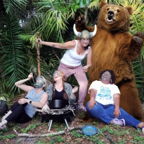 Cast of Theatre Conspiracy's Production of "What Springs Forth" (from left) Shelley Sanders, Lucy Sundby, Anne Reed, and Tiffany Campbell