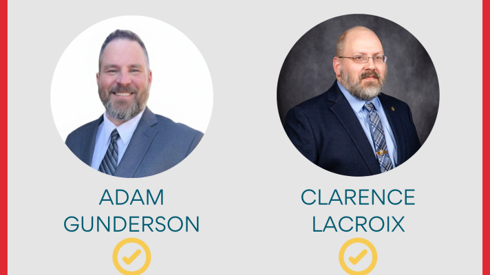 Adam Gunderson and Clarence LaCroix will both advance to the general election for Clearwater County sheriff on Nov. 3, 2026.