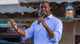 Democratic gubernatorial candidate Andrew Gillum speaks in Key West on Thursday, Nov. 1.