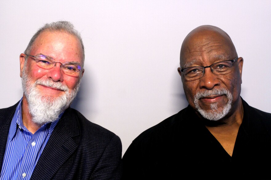 bob thompson and larry groce in the storycorps booth wvpb bob thompson and larry groce in the