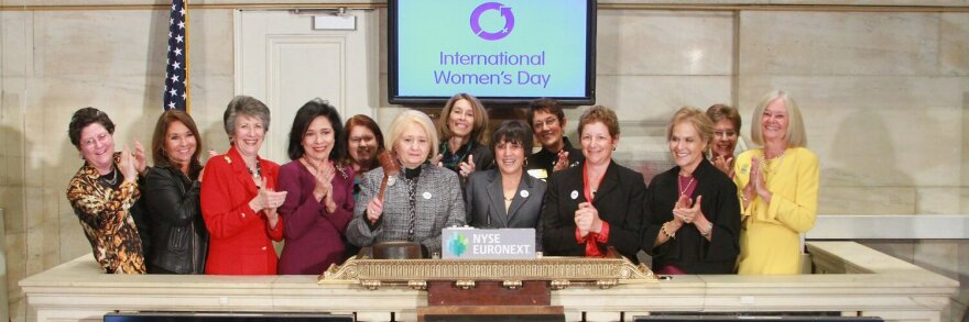 Female business leaders from 2020 Women on Boards at the NY Stock Exchange. Photo Credit: 2020 Women on Boards