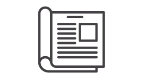 News, Open magazine line icon, outline vector sign, linear style pictogram isolated on white. Journal, newspaper symbol, logo illustration. Editable stroke