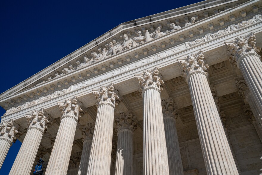 A view of the front of the U.S. Supreme Court in Washington, D.C., is seen Feb. 29.