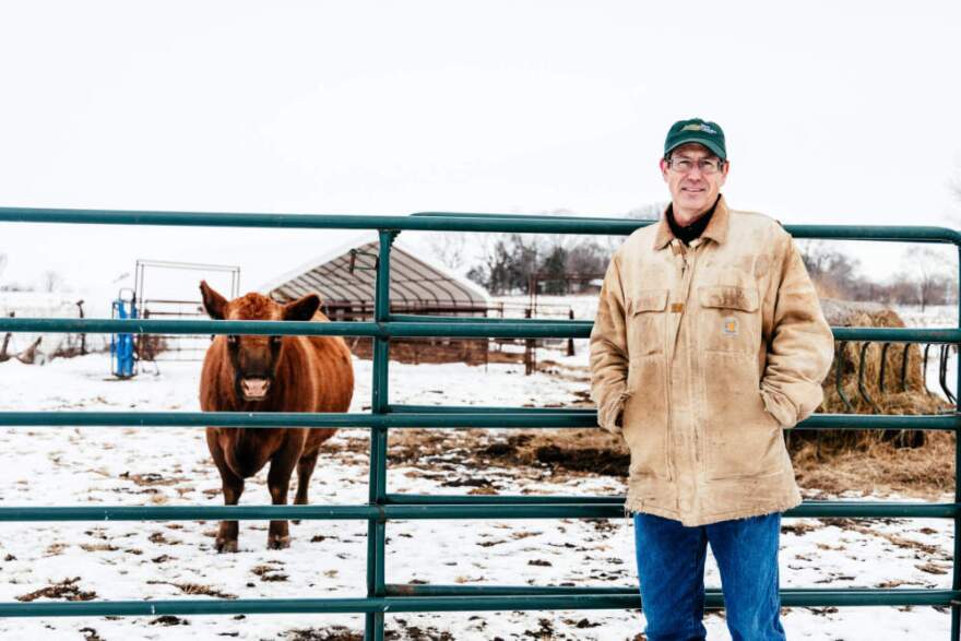 Matt Russell is a cattle farmer and the executive director of the Iowa Farmers Union. (James Kelley/Iowa Public Radio)