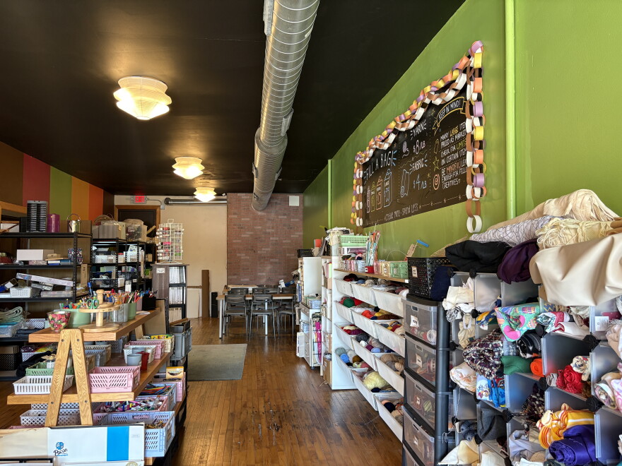 People donate unwanted art supplies (new or gently used) to 414 Art Revival, and the shop gives them a second life by selling them at low prices.
