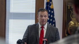 Kansas Attorney General Kris Kobach speaks at an Oct. 1, 2025, press conference in Topeka, Kansas. He continues his career of attempted crackdowns on illegal immigration through lawsuits.