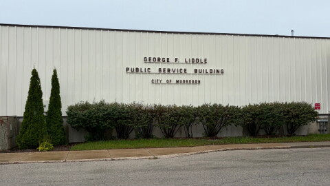 Exterior of Muskegon's Public Service Building.