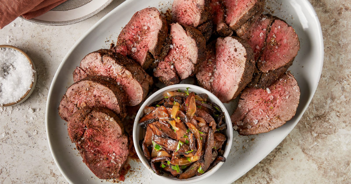 Porcini-Rubbed Beef Tenderloin with Roasted Portobello Mushrooms | Ideastream Public Media
