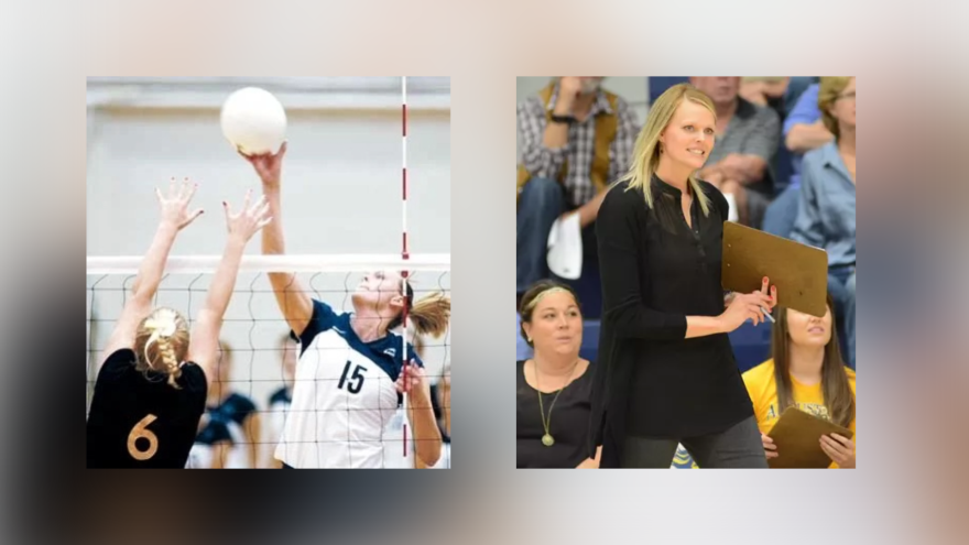 Two photos of Ashley Pederson Buckley.