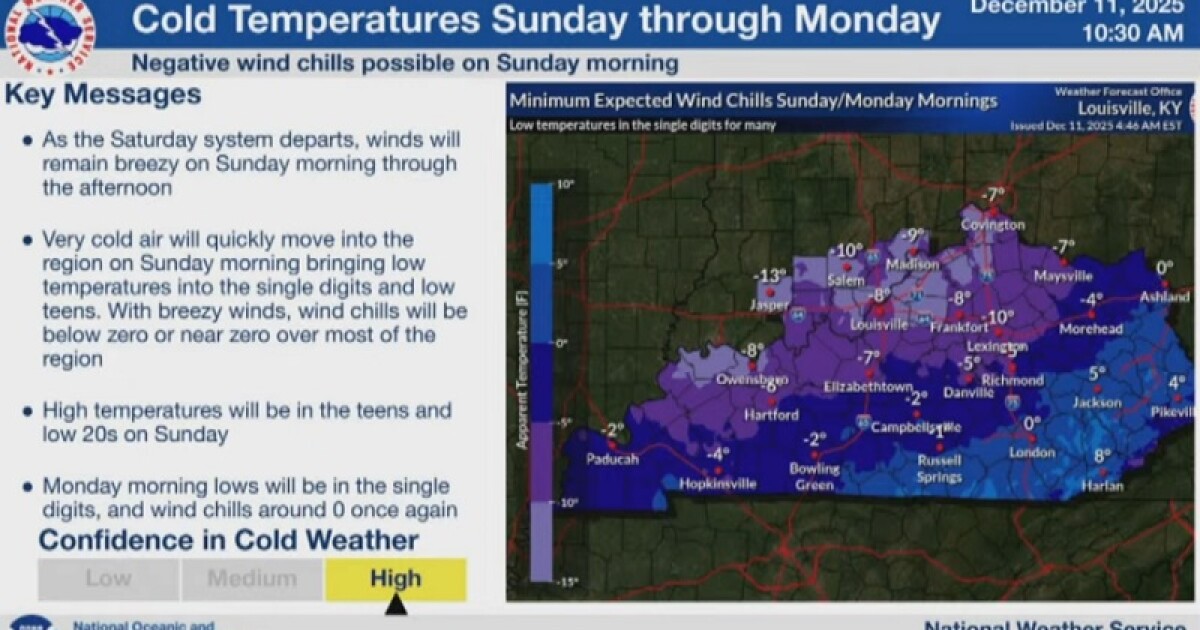 Governor Beshear activates Emergency Operations Center as subfreezing temperatures approach Kentucky