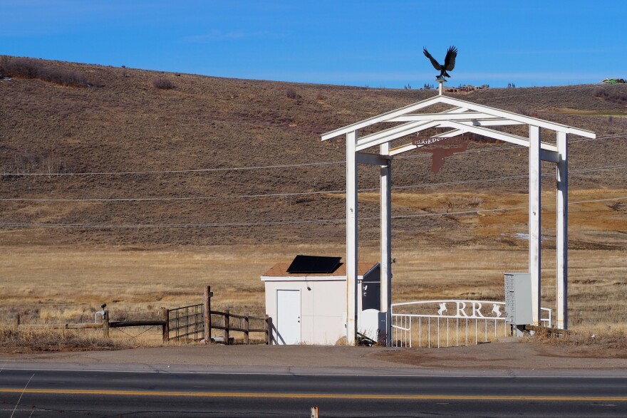The Rogers Ranch gate is seen by Browns Canyon Road.