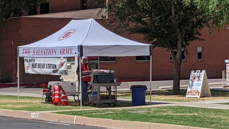 A Salvation Army emergency heat relief station 
