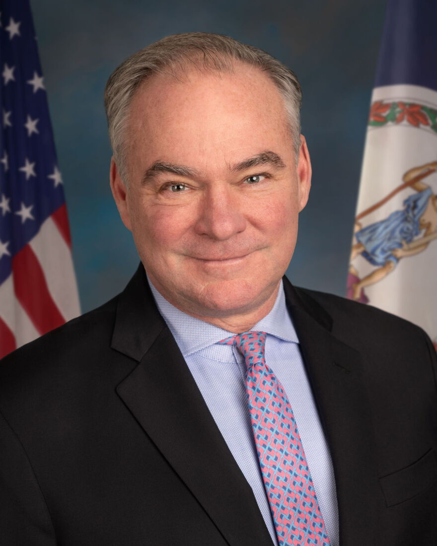 Senator Tim Kaine spoke to reporters in a virtual press conference on Thursday.