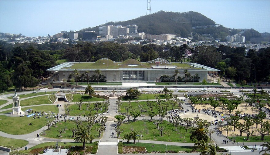 The Music Concourse area taken from the observation tower at the De Young Museum