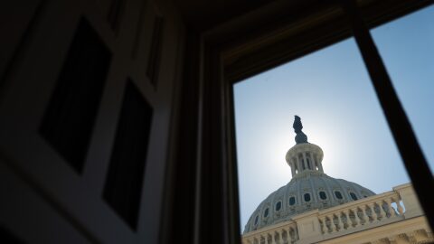 The Capitol Dome on the ninth day of the government shutdown in Washington, Thursday, Oct. 9, 2025.