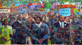  A mural by Louis Delsarte at the Martin Luther King Jr. National Historic site.