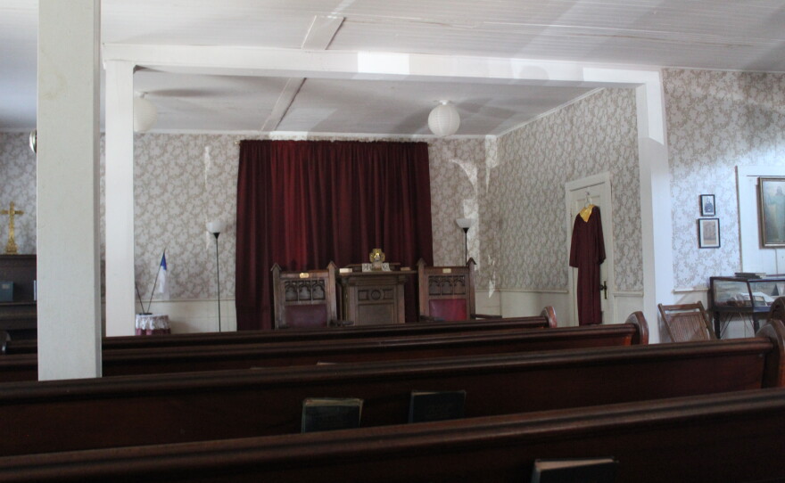 The current sanctuary at Cave Spring Memorial Church in northwest Greene County, Mo. on September 8, 2026.