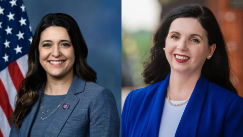 Incumbent Republican Stephanie Bice (left) is running for re-election to represent Oklahoma's fifth congressional district. Democratic nominee Jena Nelson (right) hopes to flip the central Oklahoma seat. 