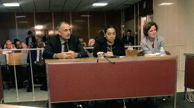 Scott Bess, head of school for Purdue University's Polytechnic High School, sits with principal for second high school Keeanna Warren and school board director Maureen Weber at the Monday, June 25 meeting of the Indianapolis Office of Education Innovation.