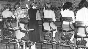 Operators have always been a fashionable lot. Note the bobby sox and saddle shoes. c. 1951