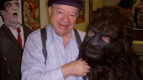 Philip Morris with a replica of the Bigfoot costume. hspace=2