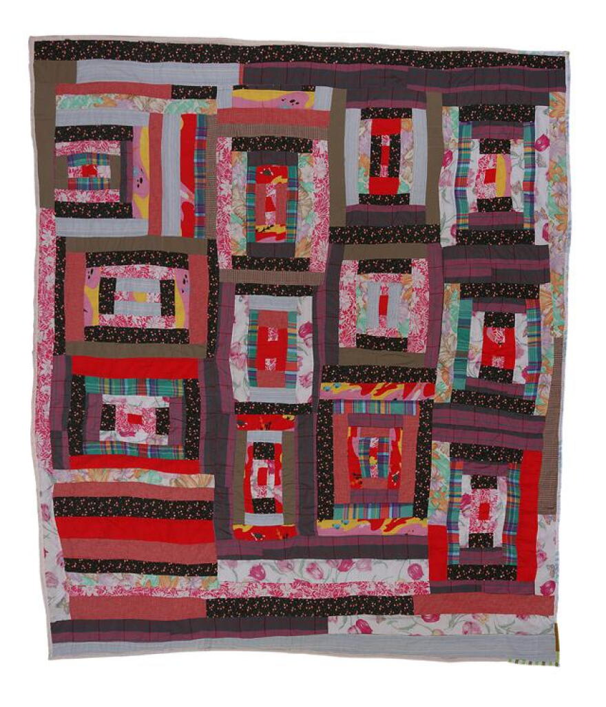 Housetop, Log Cabin Variation by Lucy Mingo