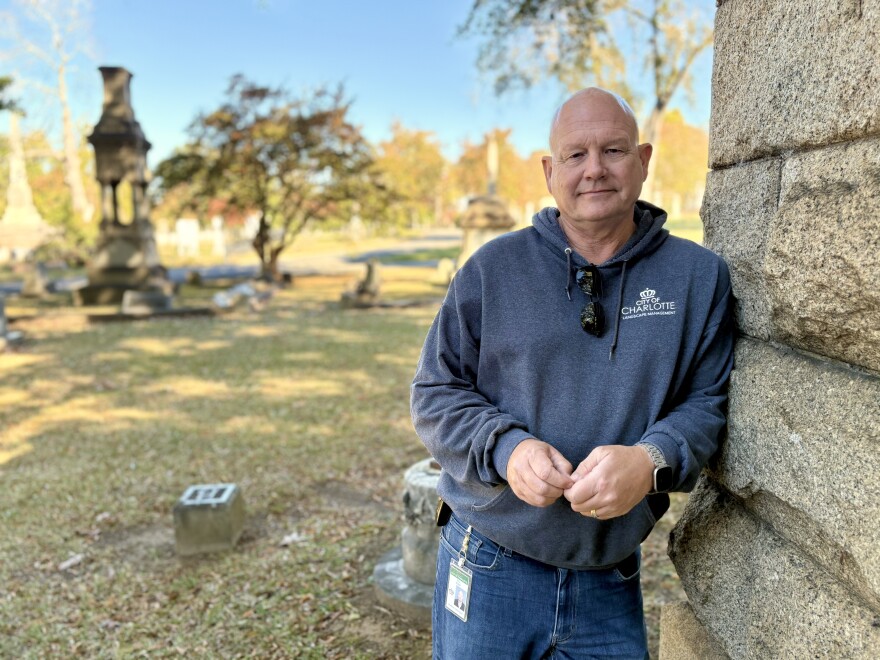 As city sexton, it's Bill Biddy's job to care for Charlotte's seven city graveyards, including the historic Elmwood Cemetery on the edge of uptown. The job has taught him a lot about life