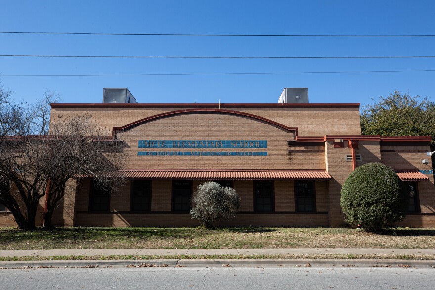 The front of Metz Elementary School on Jan. 28, 2022.