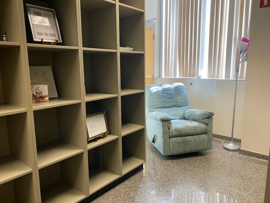 Staff can use the the quiet room if they need to decompress after working on a tough case.