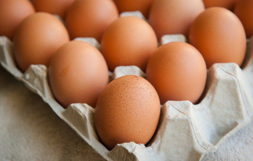 Whole eggs contain dietary cholesterol, but also protein and other nutrients.