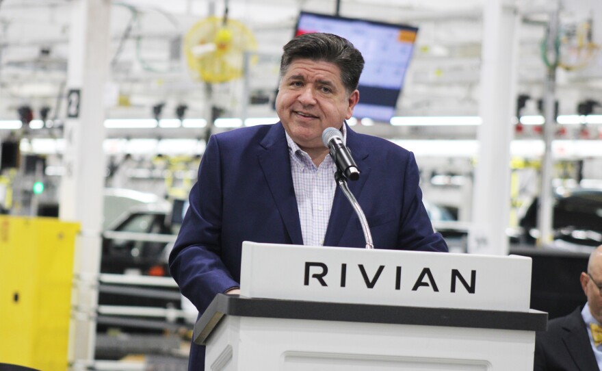 Highlights from Gov. JB Pritzker's visit to the R2 plant in Normal on Tuesday, May 19, 2026.