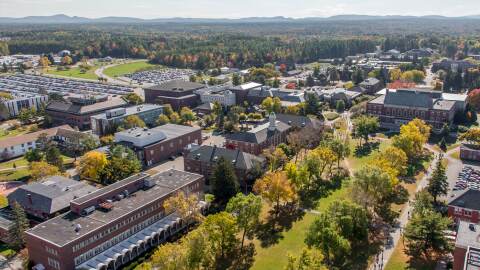 The University of Maine campus in an undated aerial photo.