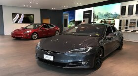 A Tesla showroom