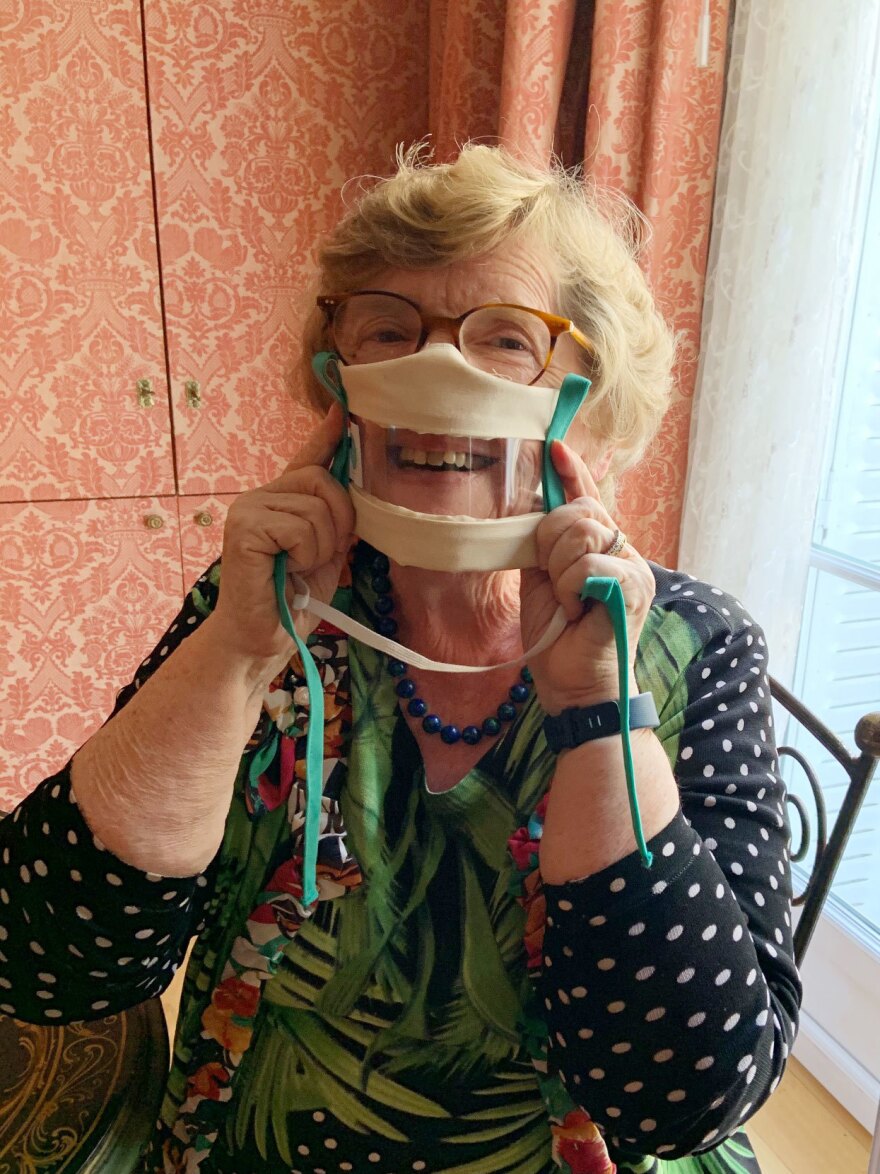 "If you have a mask, I can't understand anything. It's horrible. I must guess. All the time, I must guess," says Suzy Margueron.