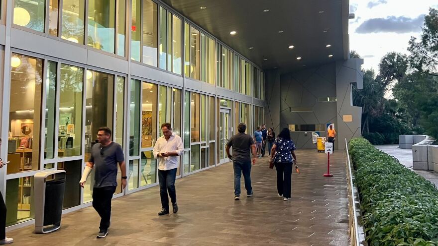 The Northeast Aventura Branch Library, a polling precinct for Election Day 2022.