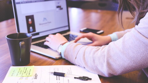 A person at work.