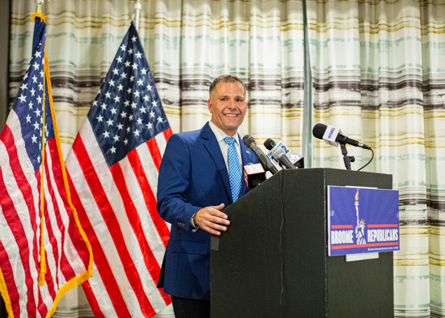 Congressman-elect Marc Molinaro says he hopes representatives of "purple" district will drive House policy. (KT Kanazawich/WSKG)