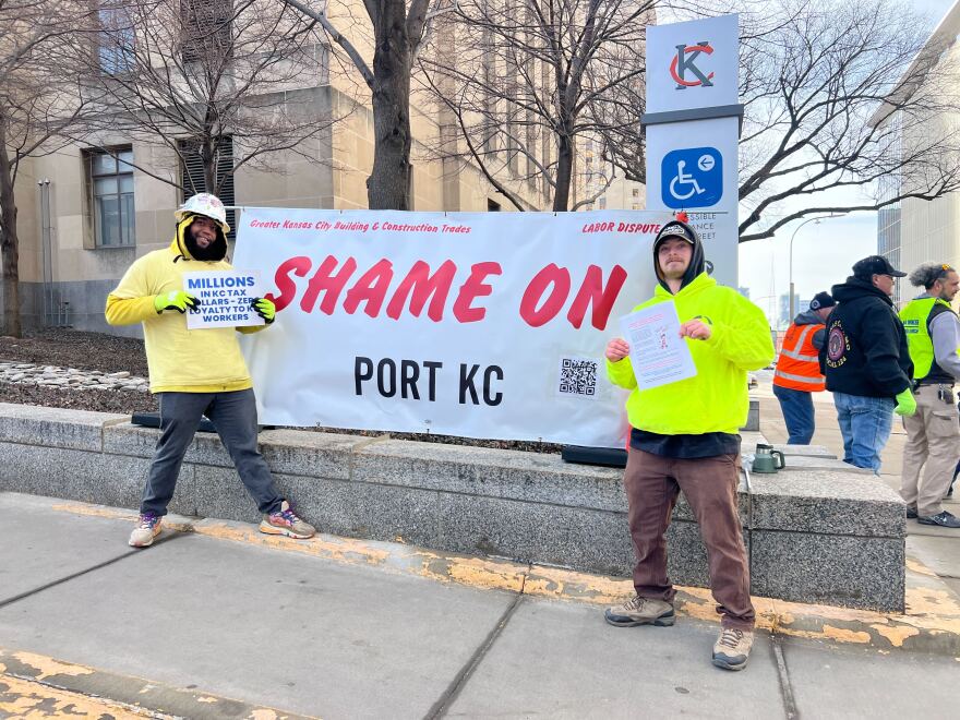 Unions representing Kansas City’s building trades have launched a bannering campaign against Port KC, arguing they deserve better wages and apprenticeship programs.