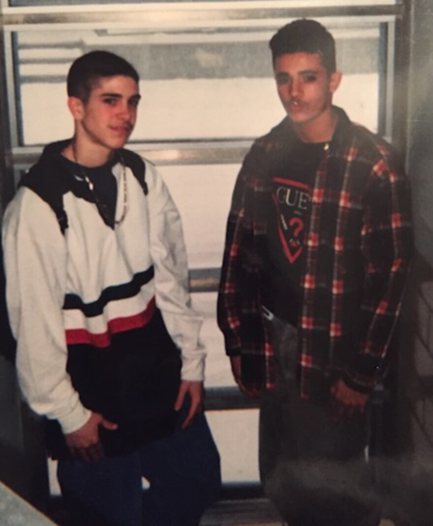 Keith Nunes, left, was 18 in June 1999 when he fatally shot a man in Providence.