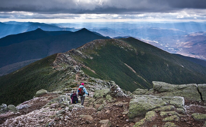 Hikers on Franconia Ridge