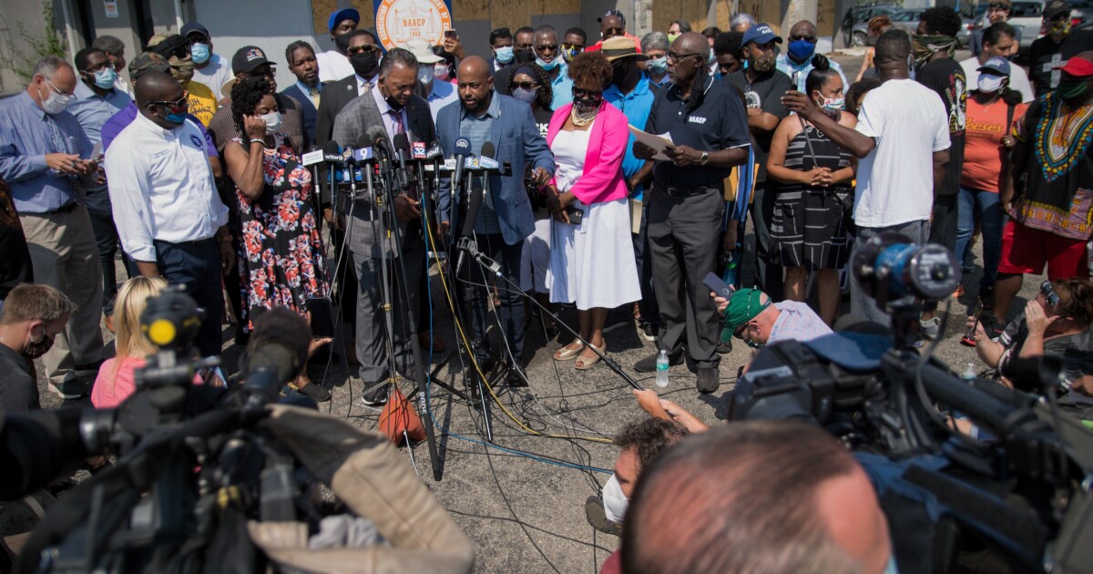 Rev. Jesse Jackson Addresses Jacob Blake Shooting In Kenosha, Wis.