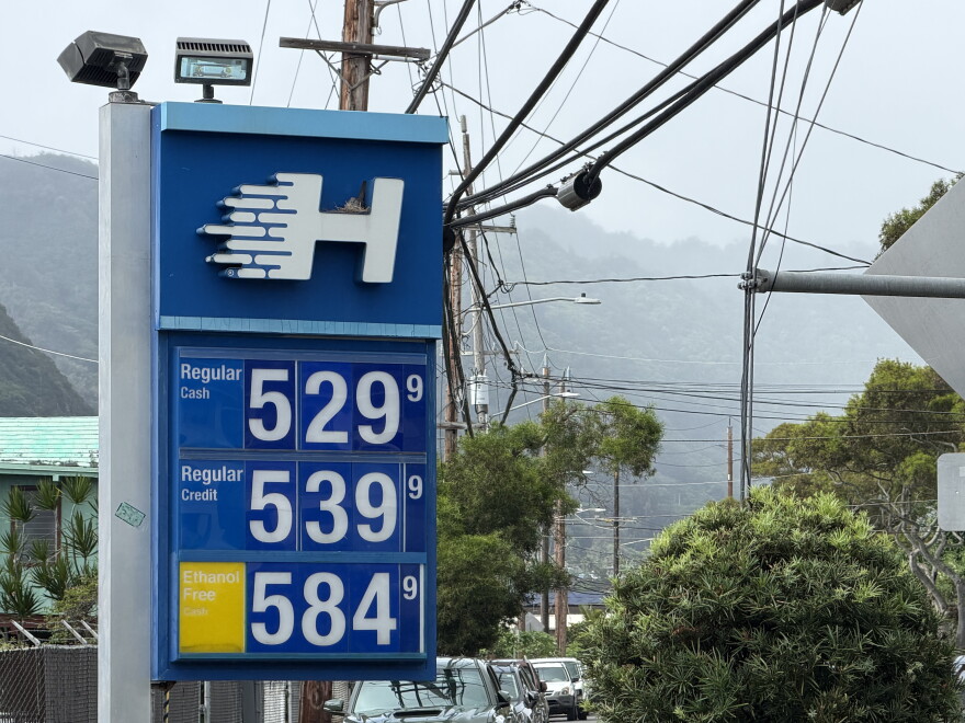 The price of gas at a Hele station on Oʻahu in July 2026.